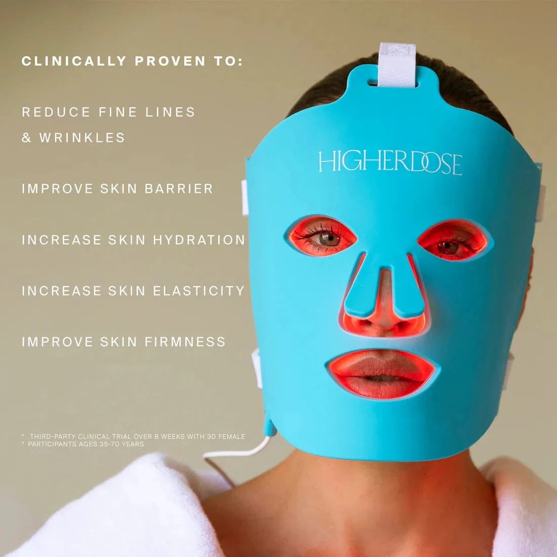 HigherDose Wellness Red Light Face Mask