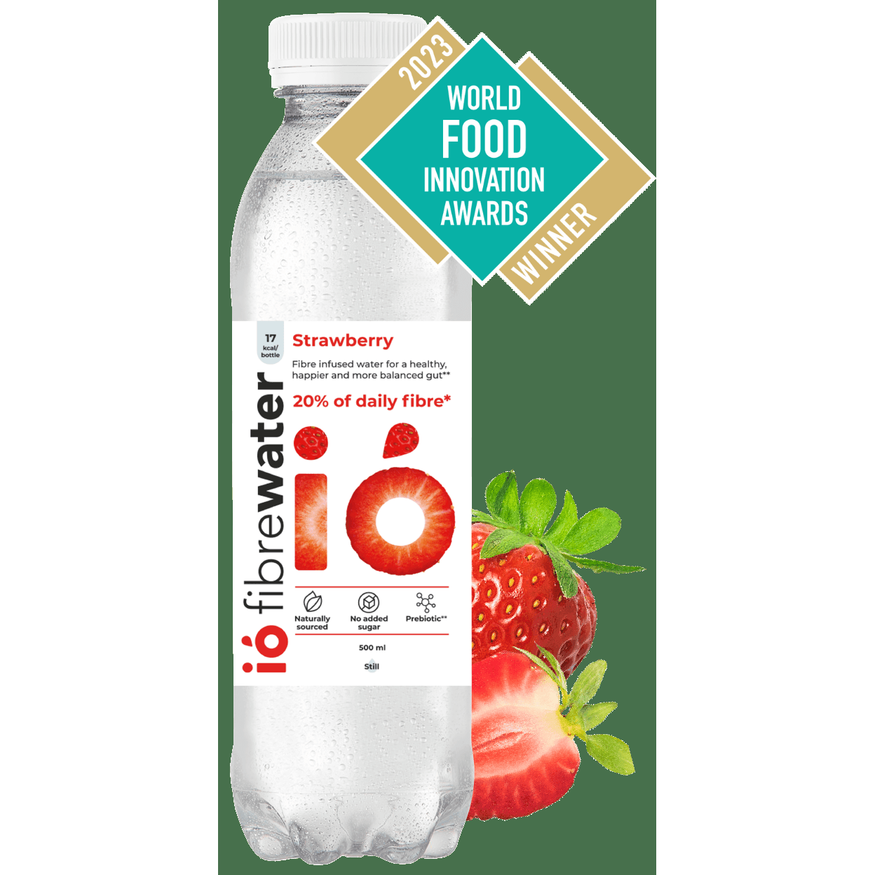 ió fibrewater Wellness Strawberry ió Fibrewater 12 x 500 ml