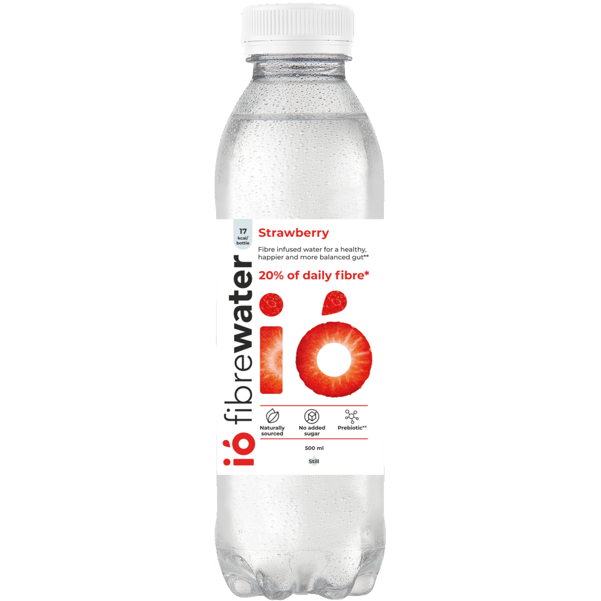 ió fibrewater Wellness Strawberry ió Fibrewater 12 x 500 ml
