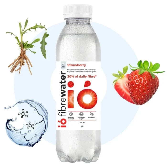 ió fibrewater Wellness Strawberry ió Fibrewater 12 x 500 ml