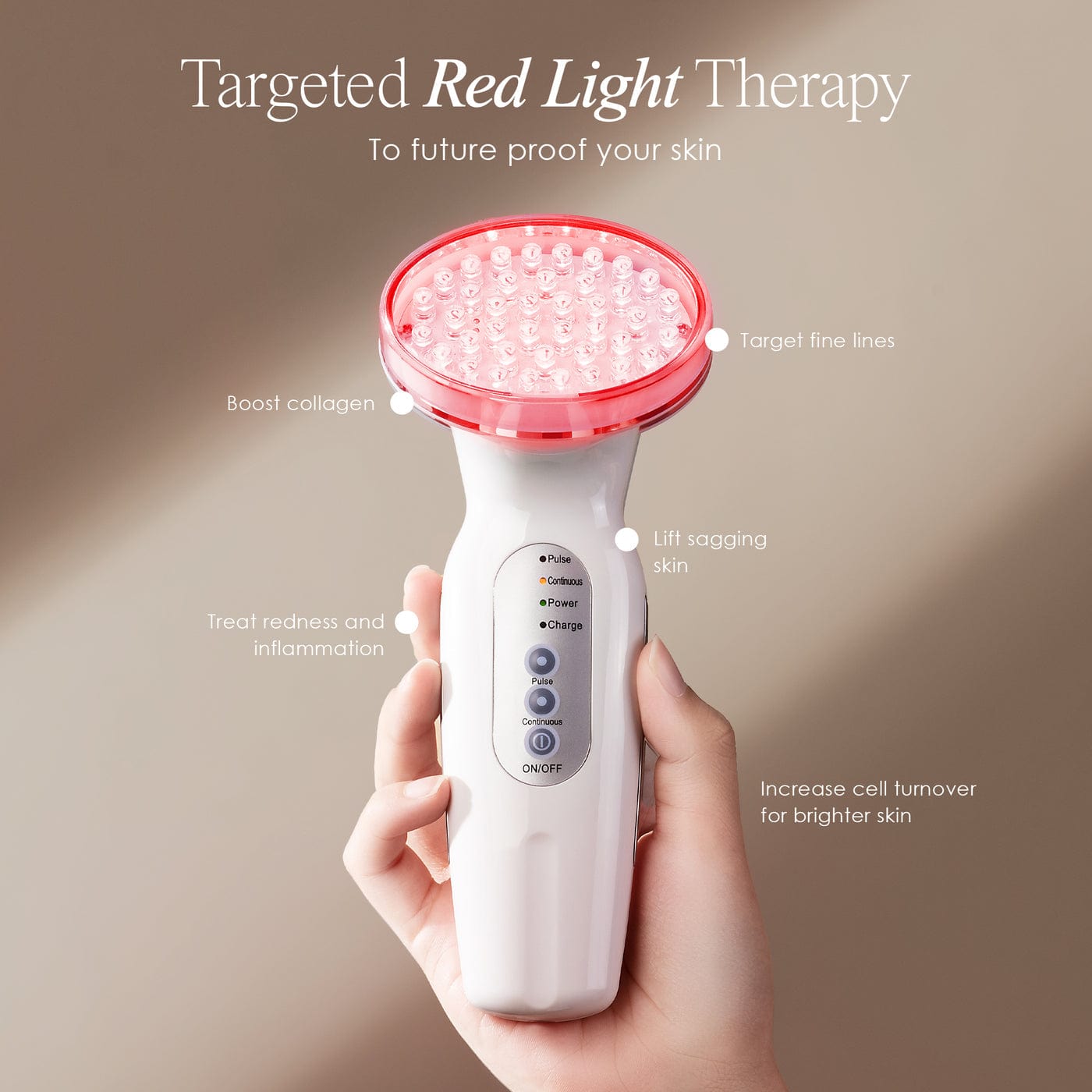 Project E Beauty Skin Care Red LED+ | Anti-Aging Therapy Wand