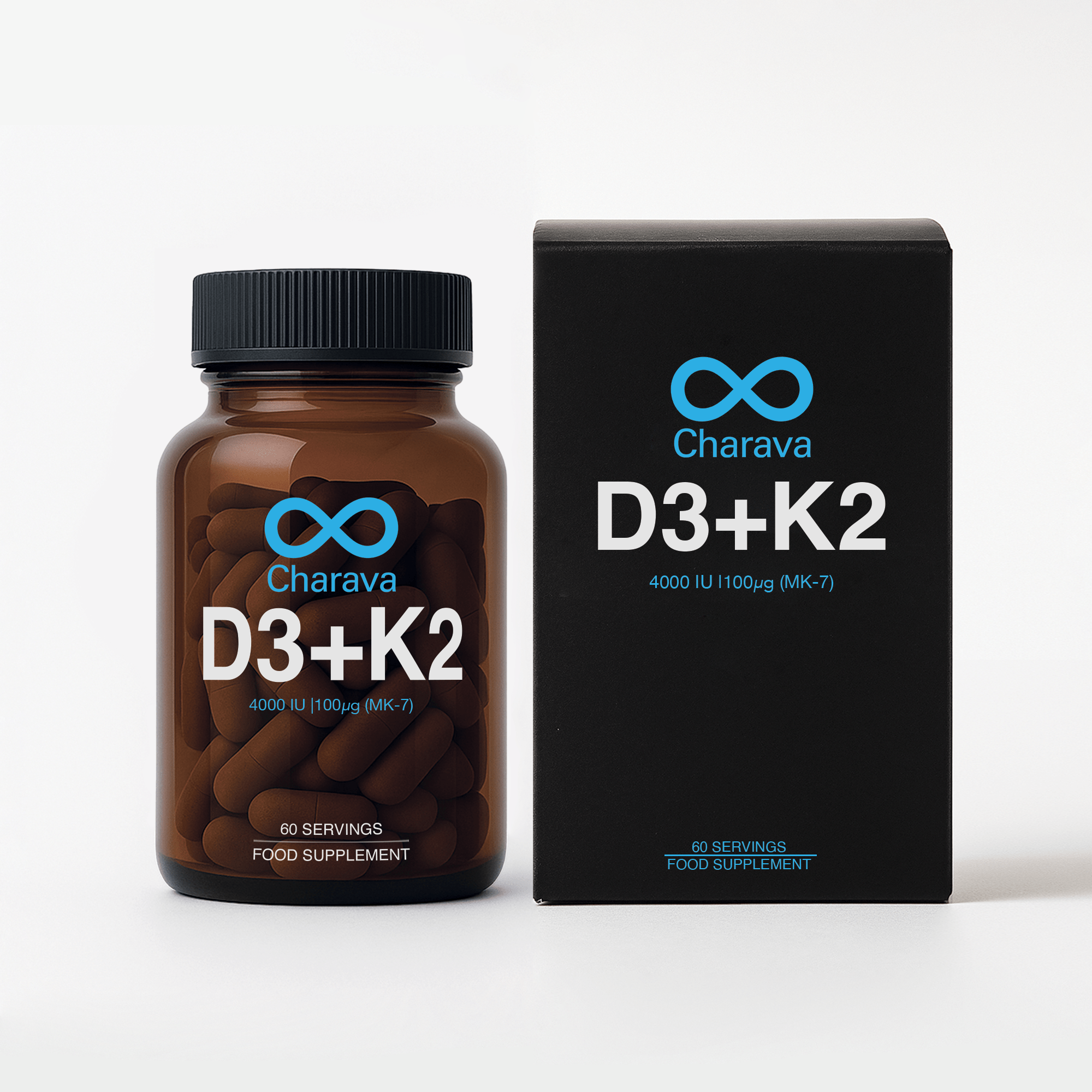 Charava Vitamin D3 (4000IU) + K2 (MK-7) Vitamins & Supplements Charava charava-vitamins-supplements-charava-vitamin-d3-4000iu-k2-mk-7-1179365182