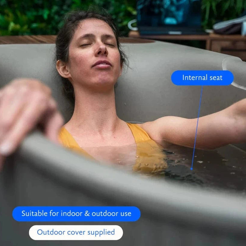 Monk Smart Ice Bath - Smart Ice Bath System | Cold Therapy Tech in modern home gym setting with athlete preparing for cold therapy session.