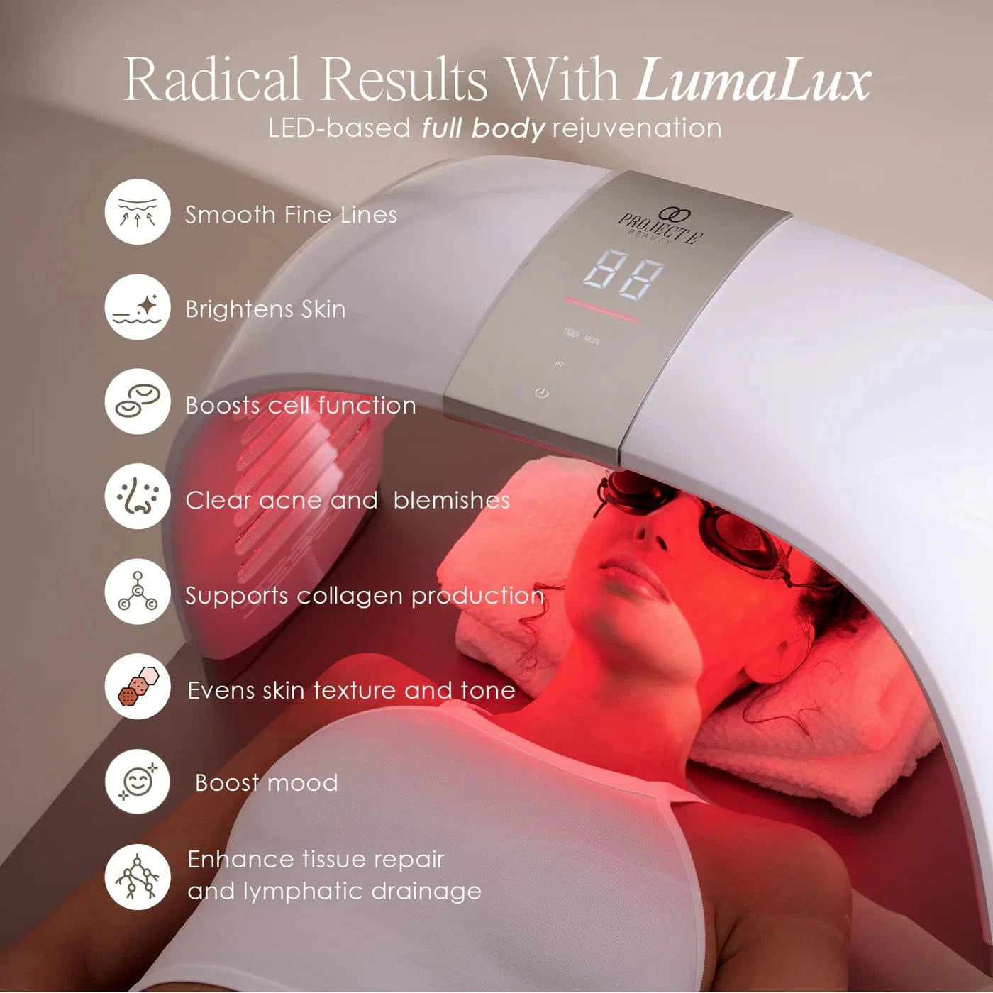 LumaLux Dome | Face & Body LED Light Therapy Device Skin Care Project E Beauty project-e-beauty-skin-care-lumalux-dome-face-body-led-light-therapy-device-1159432395
