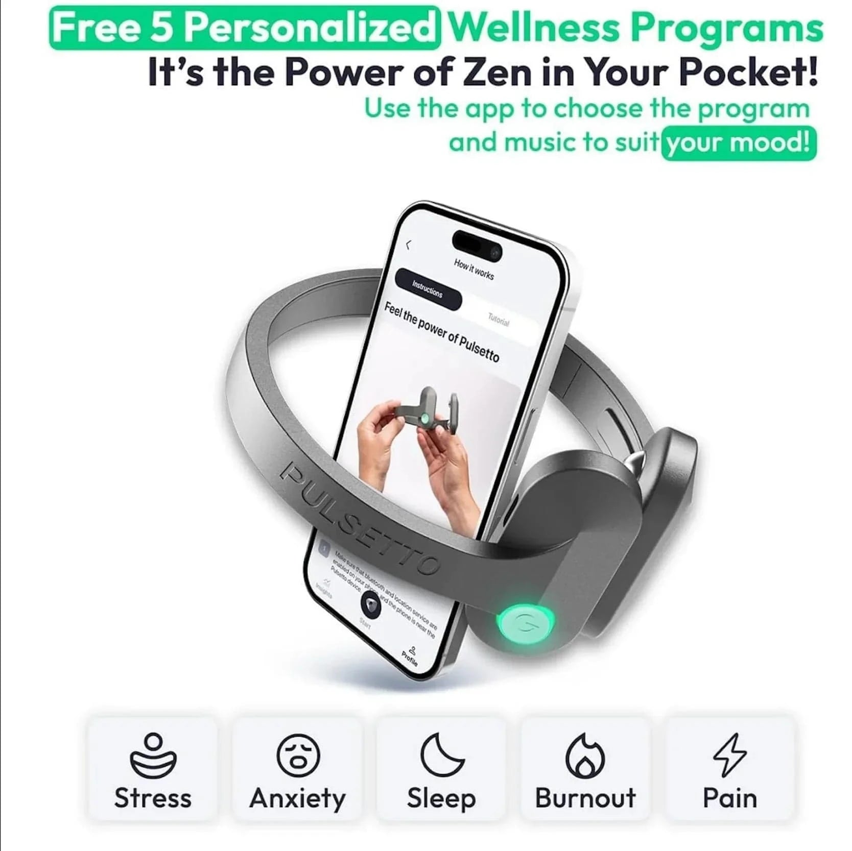 Pulsetto Vagus Nerve Stimulation Device Pulsetto Device Pulsetto pulsetto-pulsetto-device-pulsetto-vagus-nerve-stimulation-device-1177377800