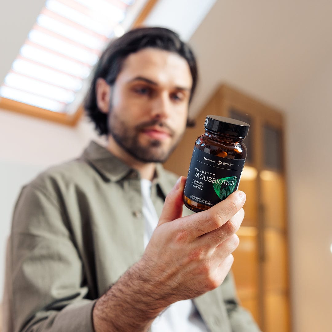 Discover VagusBiotics 3 month supply, a unique gut health supplement activating the gut-brain connection via the vagus nerve. Experience mood and wellness support.