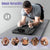 Foldable Pilates Reformer - Tone Core & Flex at Home shown in use for full-body workouts, targeting core, hips, and lower back with 4-in-1 functionality.